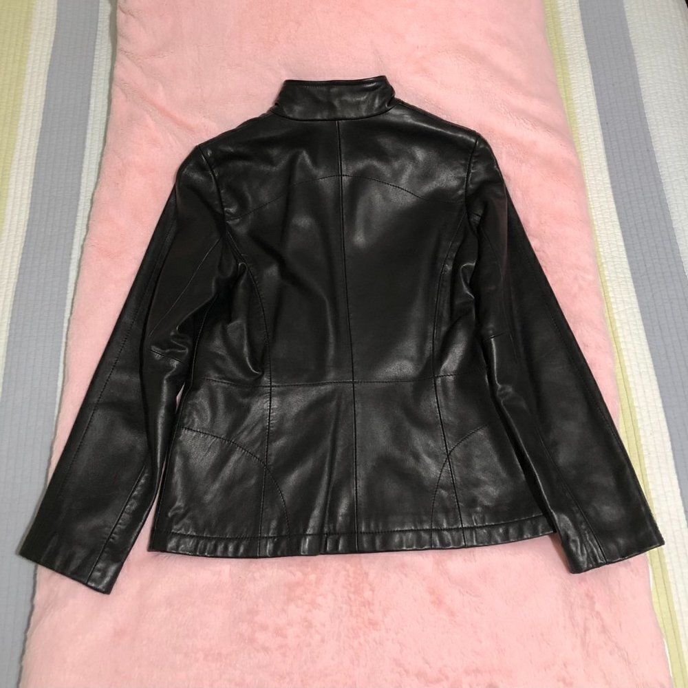 Kenneth Cole Reaction - Black Leather Jacket‎ - Picture 11 of 12